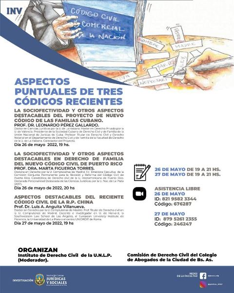 ASPECTOS PUNTUALES DE TRES CODIGOS RECIENTES